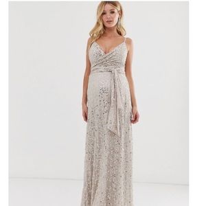 Gorgeous Sequin Maternity gown from ASOS! Perf for baby shower or special event!